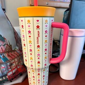 Owala Flower Crown Water Bottle 40oz Tumbler Mother's Day Color Drop